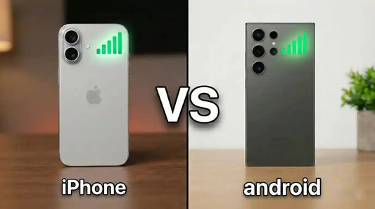 Comparison of iPhone vs Android signal strength showing whether the weak signal comes from the device itself or the carrier