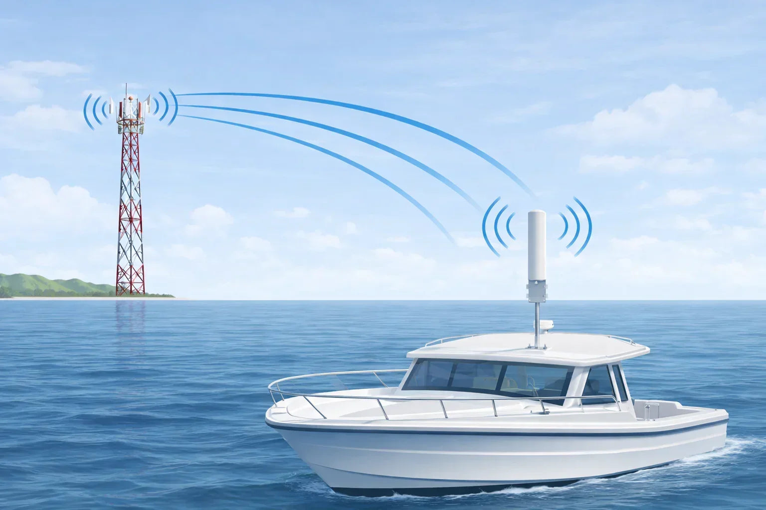 Portable mobile signal booster for sea use, Multi-Carrier 4G/5G in Australia.
